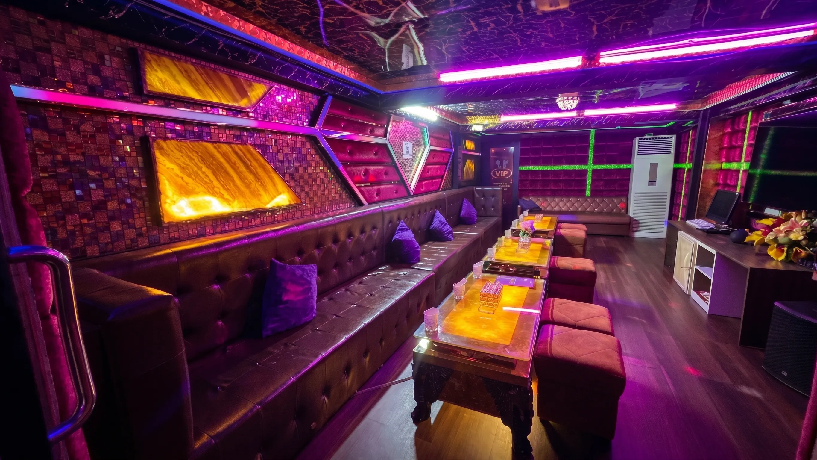 Nightlife crowd and live entertainment atmosphere