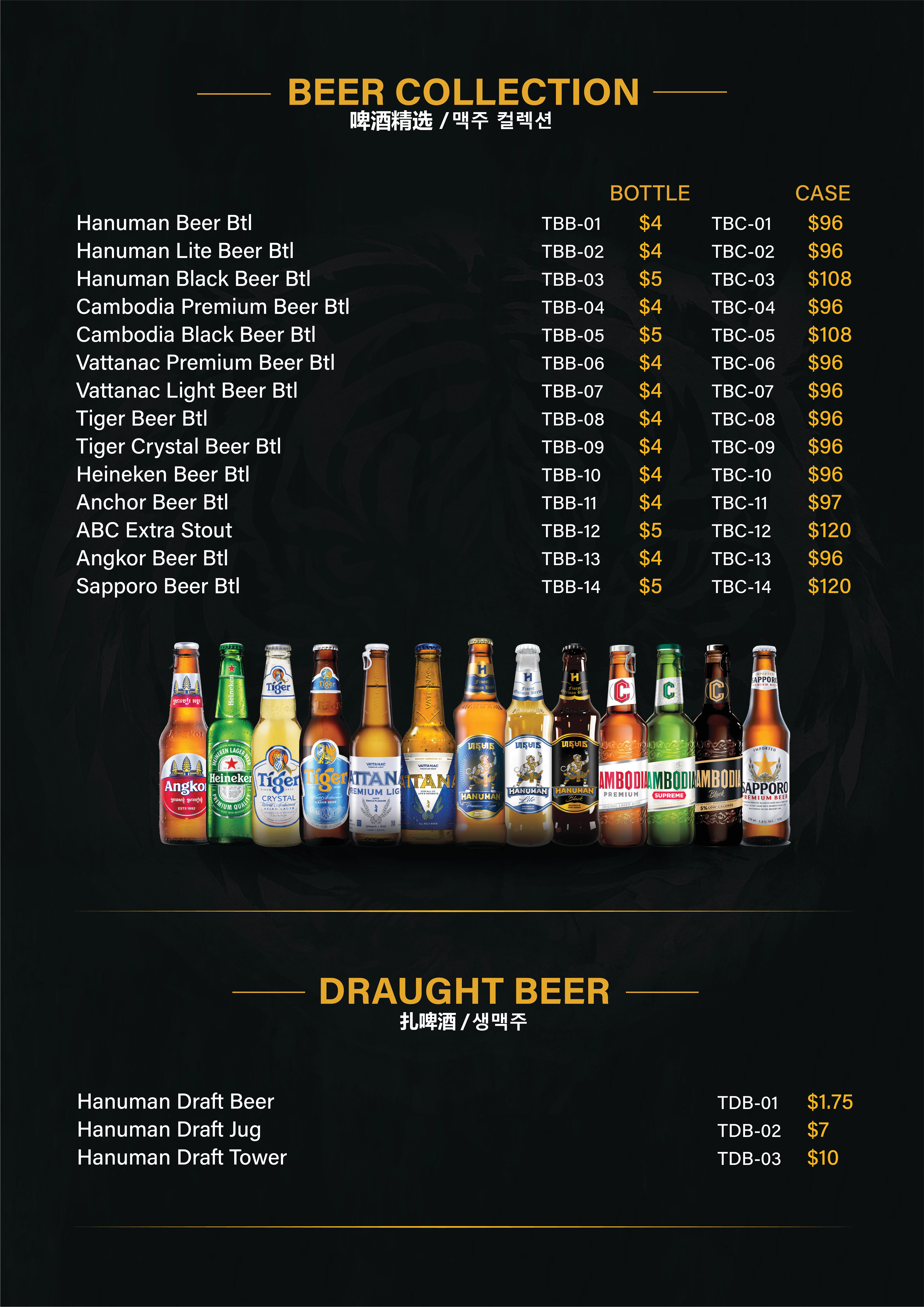 Tiger Bar 136 menu page 3